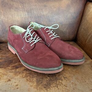 1901 Men's Burgundy Suede Oxfords